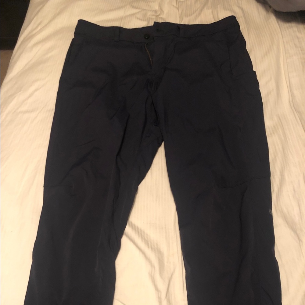 Navy lulu pants size 34